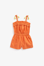 Load image into Gallery viewer, Mothercare Orange Tassel Playsuit
