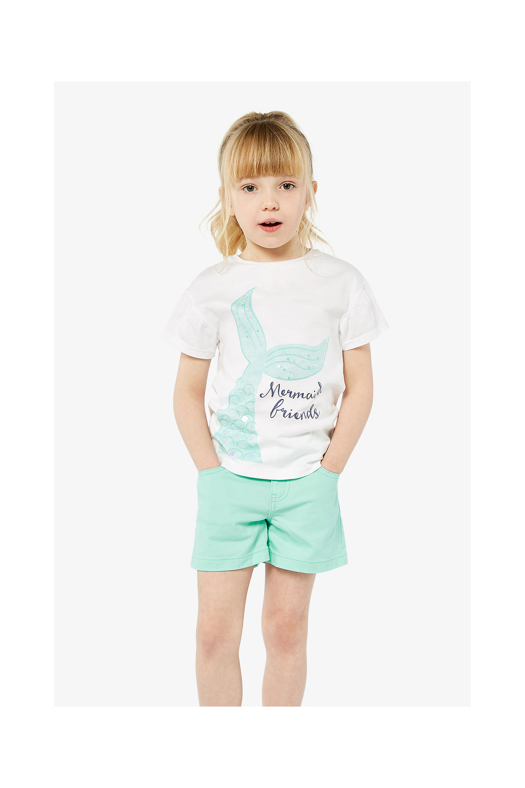 Mothercare Green Sequin Pocket Shorts