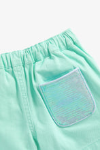 Load image into Gallery viewer, Mothercare Green Sequin Pocket Shorts
