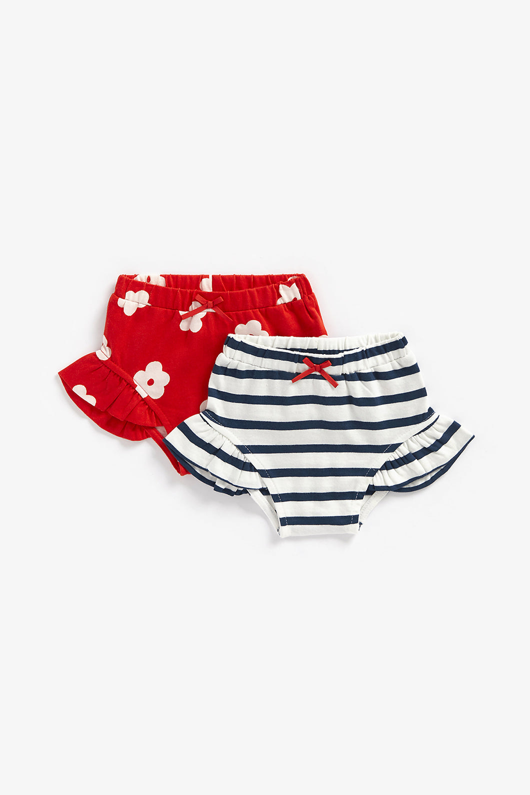 Mothercare Frilly Jersey Shorts - 2 Pack