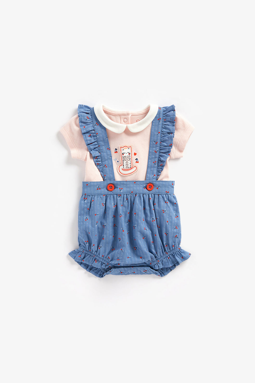 Mothercare Petit Cat Bibshorts And Bodysuit Set