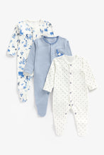 Load image into Gallery viewer, Mothercare Elephant Sleepsuits - 3 Pack
