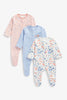 Mothercare Elephant Sleepsuits - 3 Pack