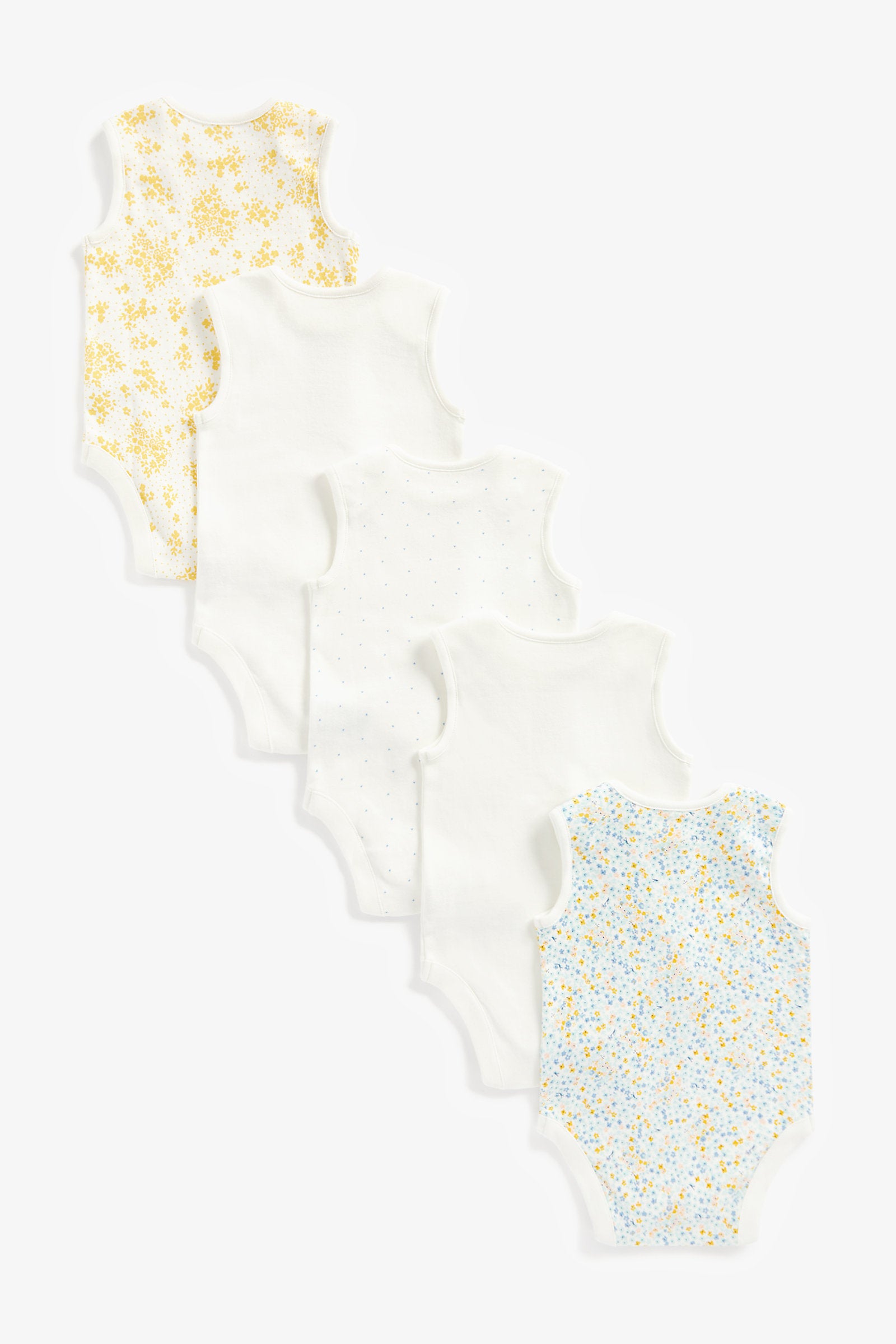 Mothercare Floral Bodysuits - 5 Pack