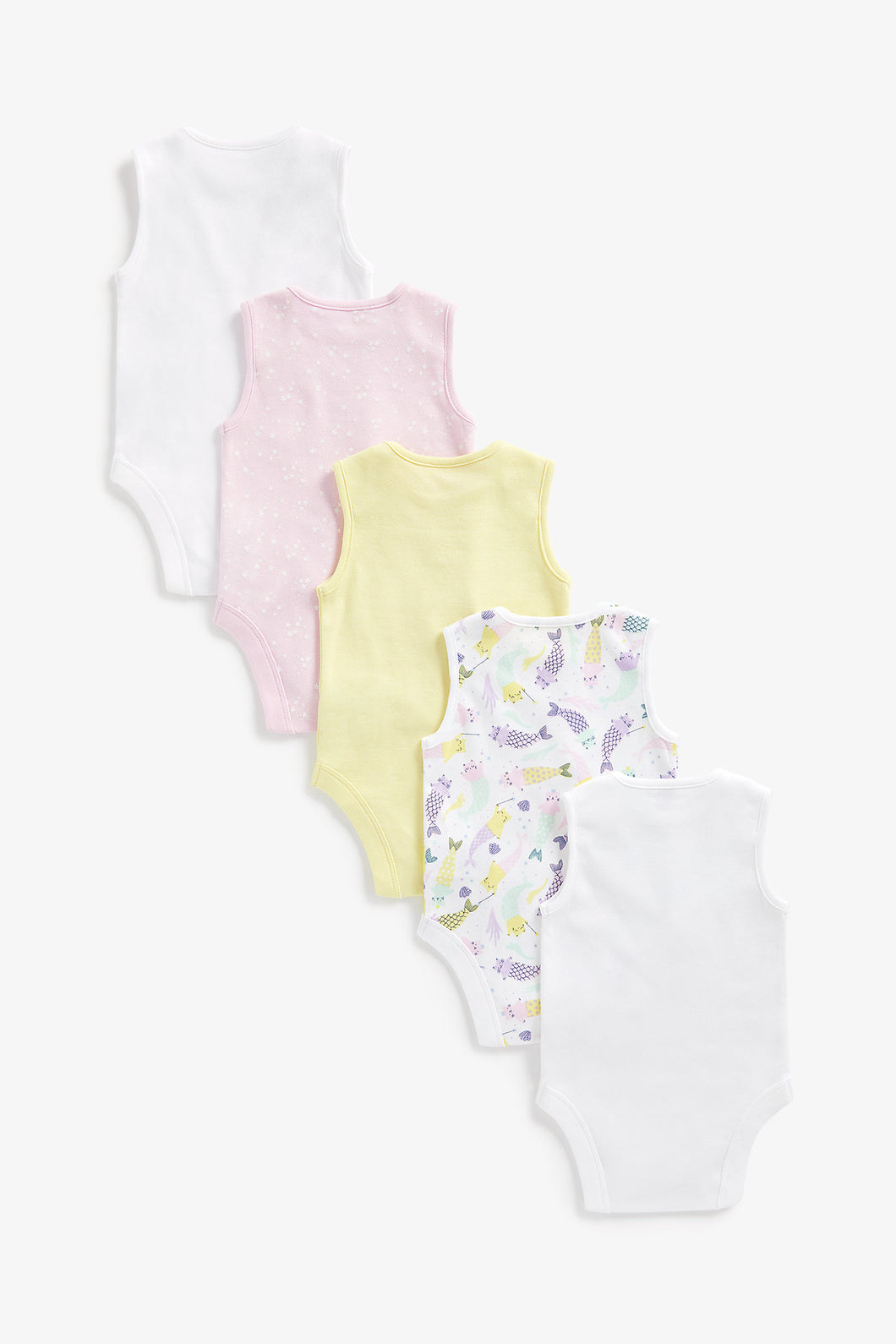 Mothercare Purrmaid Bodysuits - 5 Pack