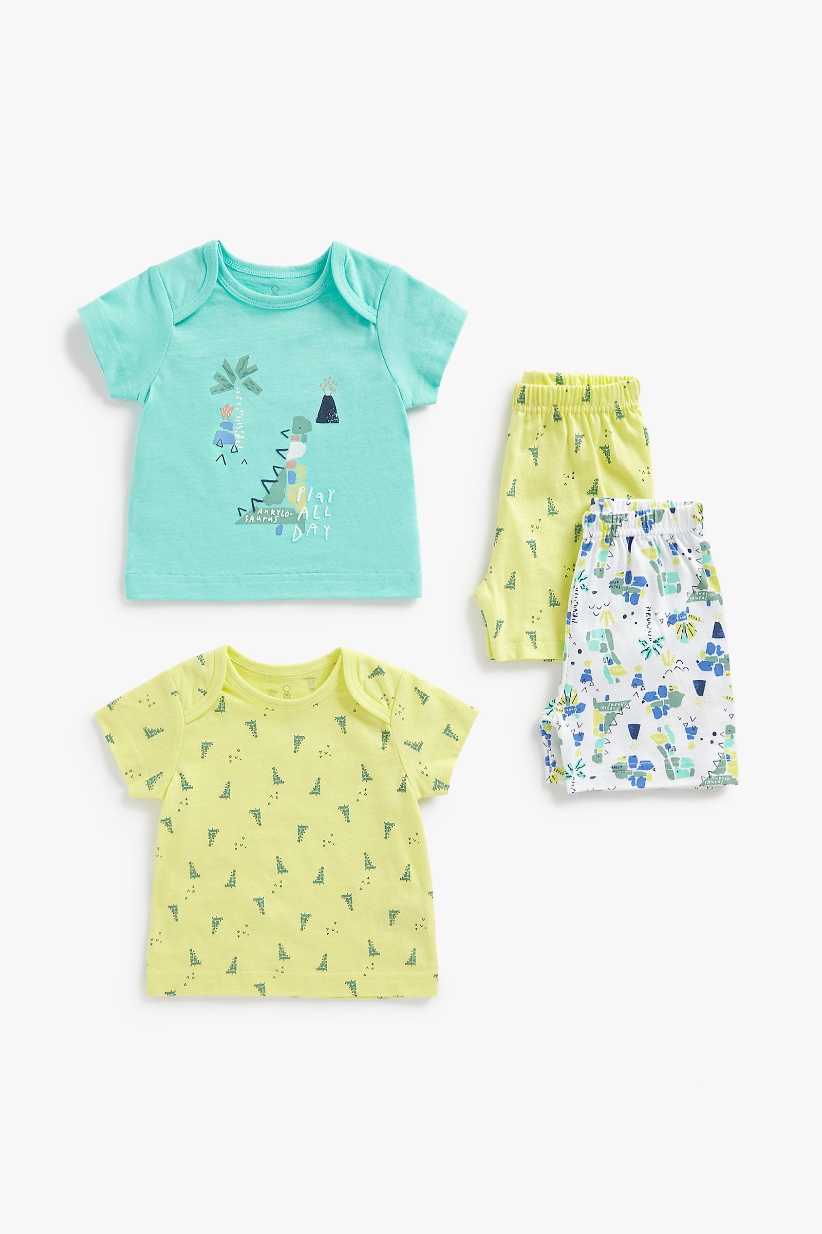 Mothercare Dino Shortie Pyjamas - 2 Pack