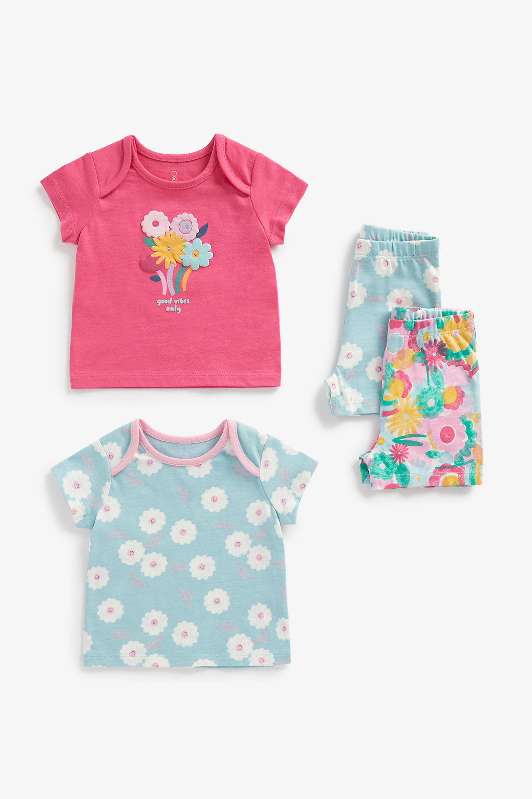 Mothercare Daisy Shortie Pyjamas - 2 Pack