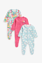 Load image into Gallery viewer, Mothercare Daisy Sleepsuits - 3 Pack
