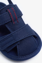 Load image into Gallery viewer, Mothercare Navy Pram Sandals
