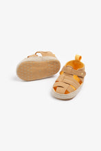 Load image into Gallery viewer, Mothercare Tan Pram Sandals
