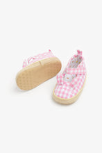 Load image into Gallery viewer, Mothercare Gingham Bunny Pram Shoes
