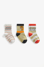 Load image into Gallery viewer, Mothercare Slip-Resist One World Tiger Socks - 3 Pack
