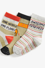 Load image into Gallery viewer, Mothercare Slip-Resist One World Tiger Socks - 3 Pack
