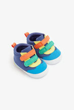 Load image into Gallery viewer, Mothercare Navy Colourblock Pram Trainers
