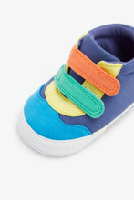 Load image into Gallery viewer, Mothercare Navy Colourblock Pram Trainers
