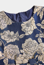 Load image into Gallery viewer, Mothercare Navy And Gold Jacquard Dress
