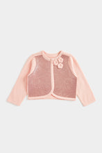 Load image into Gallery viewer, Mothercare Peach Sequin Cardigan
