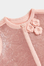 Load image into Gallery viewer, Mothercare Peach Sequin Cardigan
