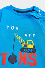 Load image into Gallery viewer, Mothercare Checked Shirt And Digger T-Shirt Set
