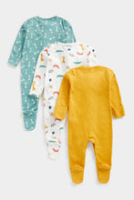 Load image into Gallery viewer, Mothercare Animal Band Sleepsuits - 3 Pack
