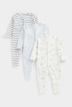 Load image into Gallery viewer, Mothercare My First Sleepsuits - 3 Pack
