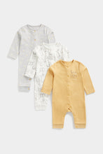 Load image into Gallery viewer, Mothercare Mummy And Daddy Footless Sleepsuits - 3 Pack
