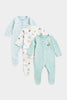 Mothercare Woodland Sleepsuits - 3 Pack