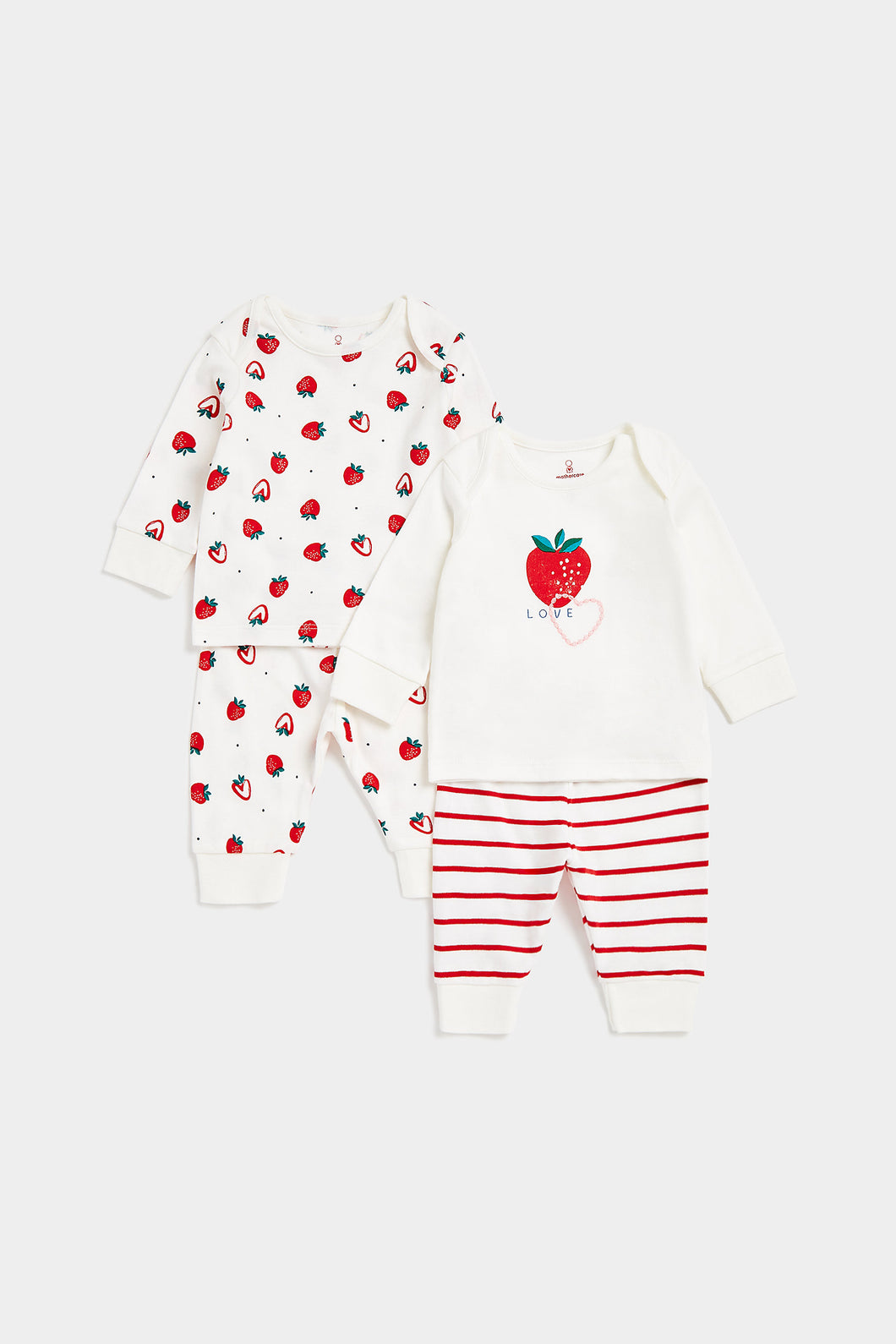 Mothercare Strawberry Pyjamas - 2 Pack