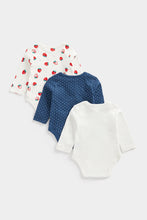 Load image into Gallery viewer, Mothercare Strawberry Long-Sleeved Bodysuits - 3 Pack
