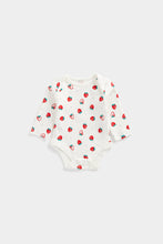 Load image into Gallery viewer, Mothercare Strawberry Long-Sleeved Bodysuits - 3 Pack
