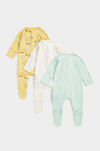 Load image into Gallery viewer, Mothercare Farm Sleepsuits - 3 Pack
