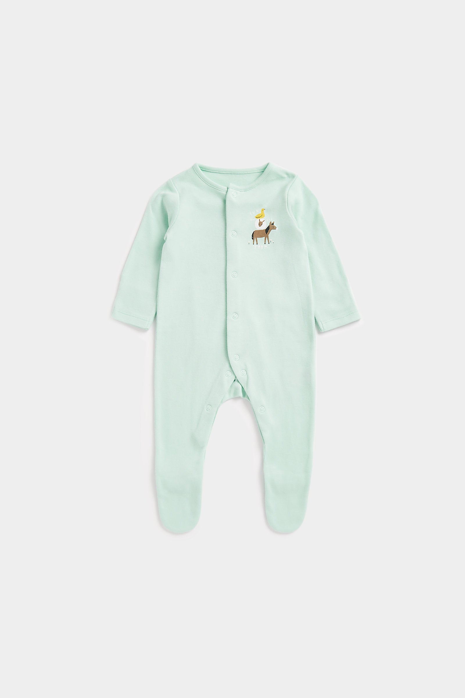 Mothercare Farm Sleepsuits - 3 Pack