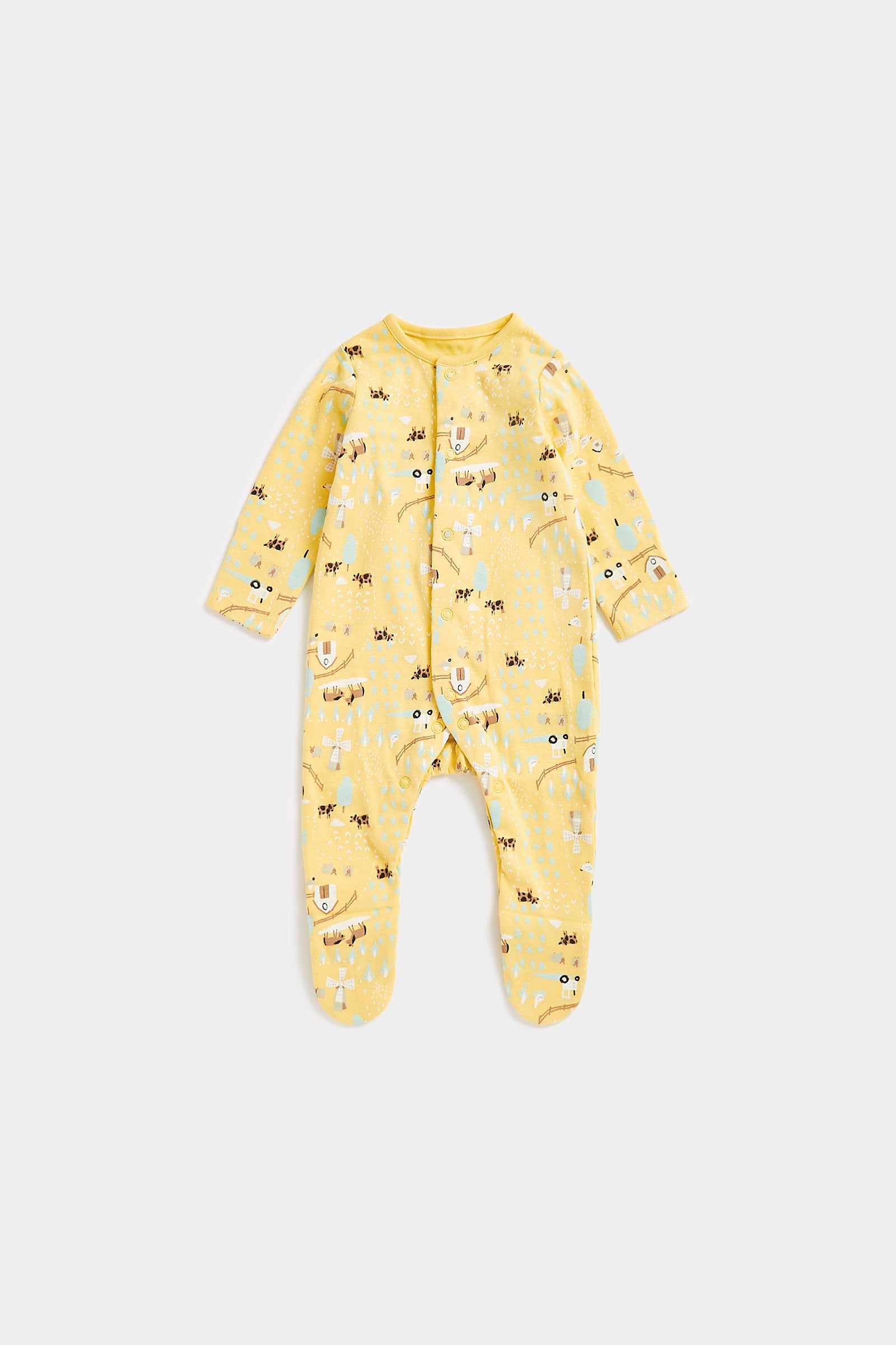 Mothercare Farm Sleepsuits - 3 Pack