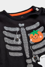 Load image into Gallery viewer, Mothercare Halloween Skeleton All In One
