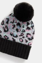 Load image into Gallery viewer, Mothercare Brushed Leopard-Print Beanie Hat
