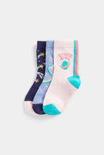 Load image into Gallery viewer, Mothercare Space Girl Socks - 3 Pack
