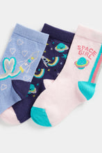 Load image into Gallery viewer, Mothercare Space Girl Socks - 3 Pack
