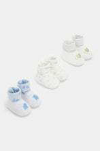 Load image into Gallery viewer, Mothercare Beary Cute Sock-Top Baby Booties - 3 Pack
