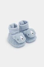 Load image into Gallery viewer, Mothercare Bear Rattle Sock-Top Booties
