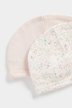 Load image into Gallery viewer, Mothercare My First Pink Organic-Cotton Hats - 2 Pack
