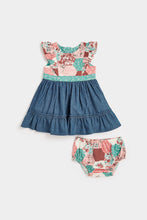 Load image into Gallery viewer, Mothercare Patchwork Denim Dress And Knickers
