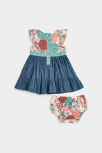 Load image into Gallery viewer, Mothercare Patchwork Denim Dress And Knickers
