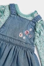 Load image into Gallery viewer, Mothercare Denim Pinny Dress And Bodysuit Set
