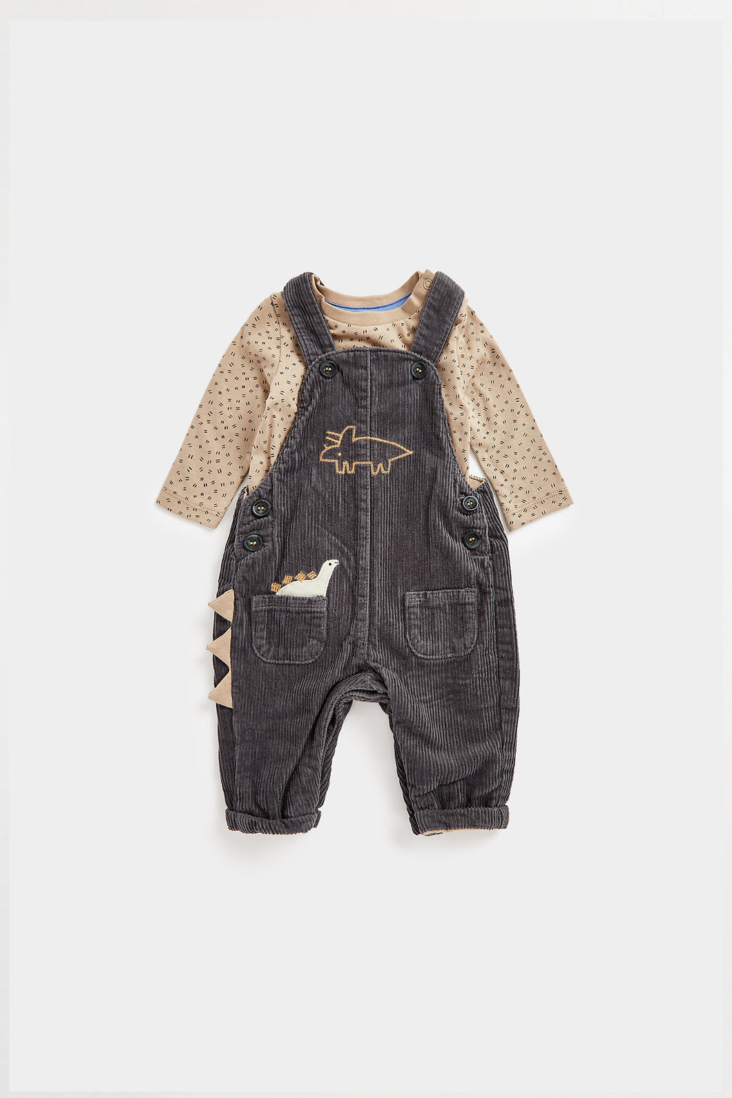 Mothercare Cord Dungarees And Bodysuit Set