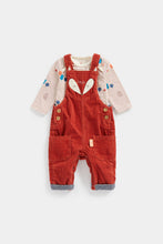 Load image into Gallery viewer, Mothercare Fox Cord Dungarees And Bodysuit Set
