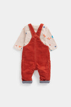 Load image into Gallery viewer, Mothercare Fox Cord Dungarees And Bodysuit Set
