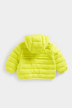 Load image into Gallery viewer, Mothercare Lime Pack-Away Quilted Jacket
