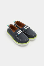 Load image into Gallery viewer, Mothercare Navy Boat Shoes
