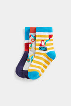 Load image into Gallery viewer, Mothercare Build It Slip-Resist Socks - 3 Pack
