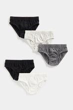 Load image into Gallery viewer, Mothercare Black/White Briefs - 5 Pack
